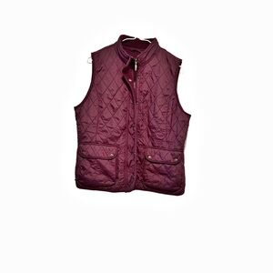 Eddie Bauer Quilted Vest - Burgundy